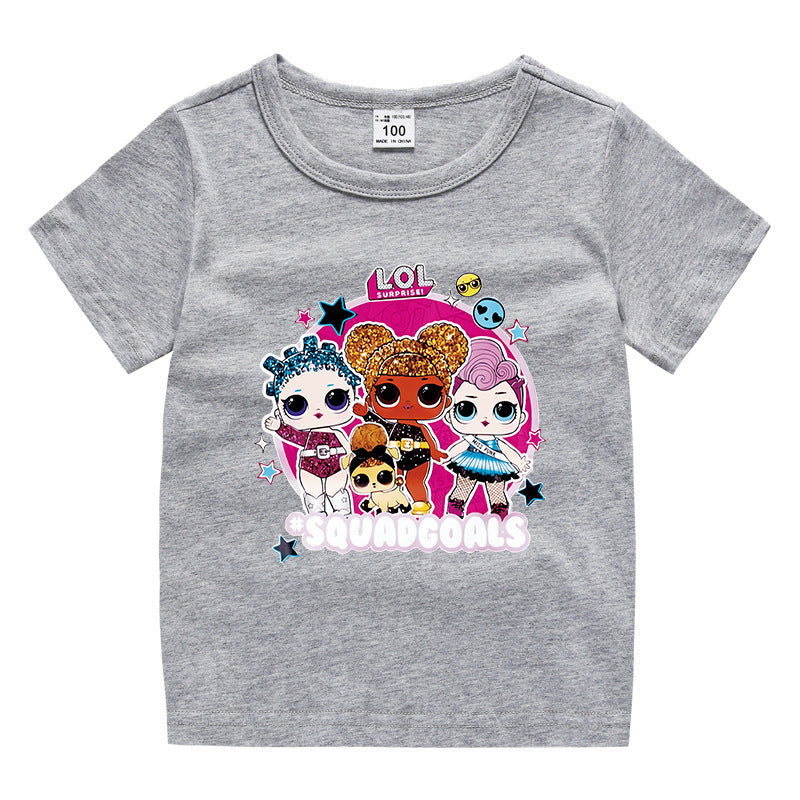 Children's summer clothing short sleeved T-shirt for men and women