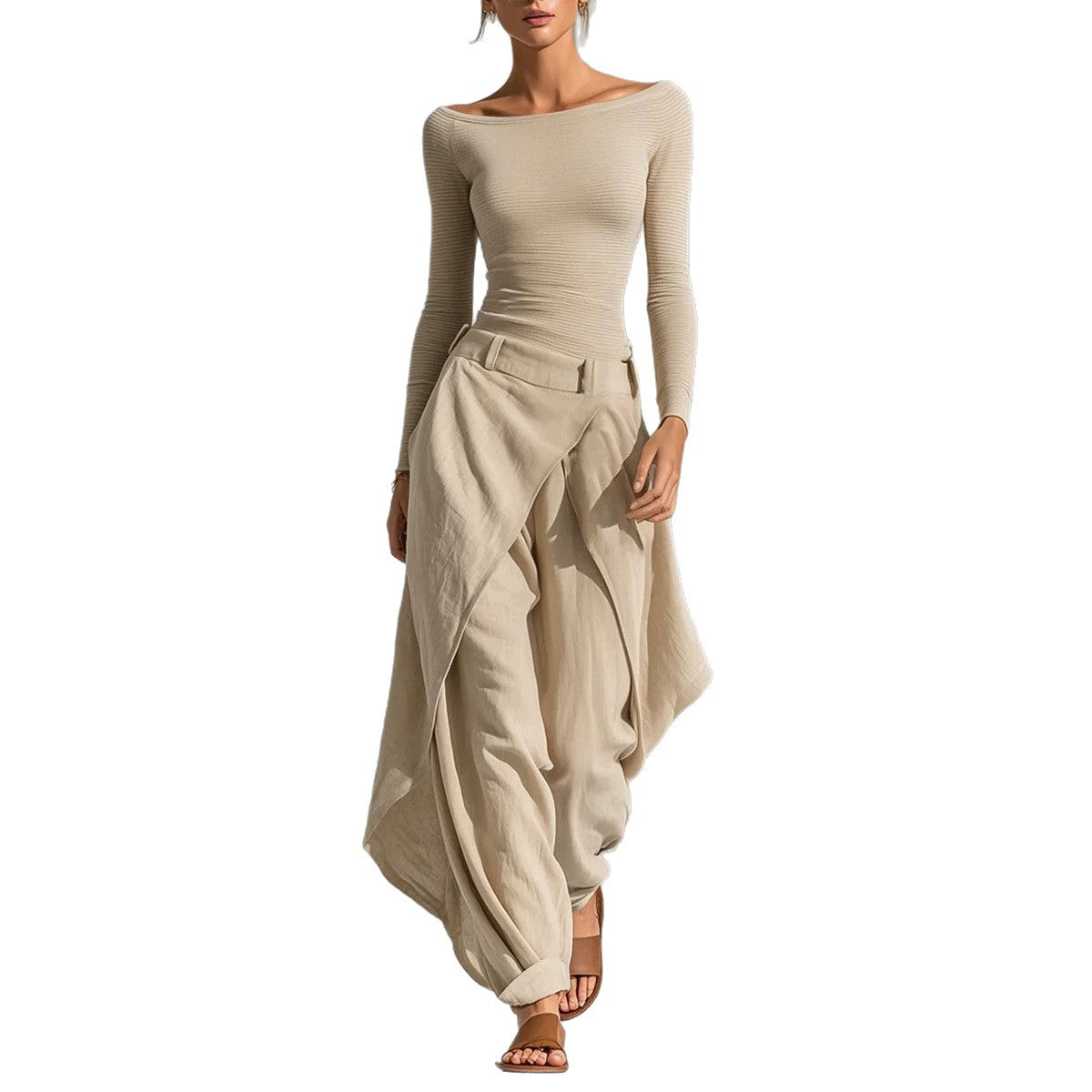 Loose top+pants two-piece set for women