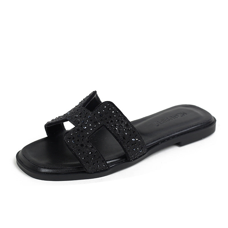 Color-block Slides for Women,Beach Travel Shoes