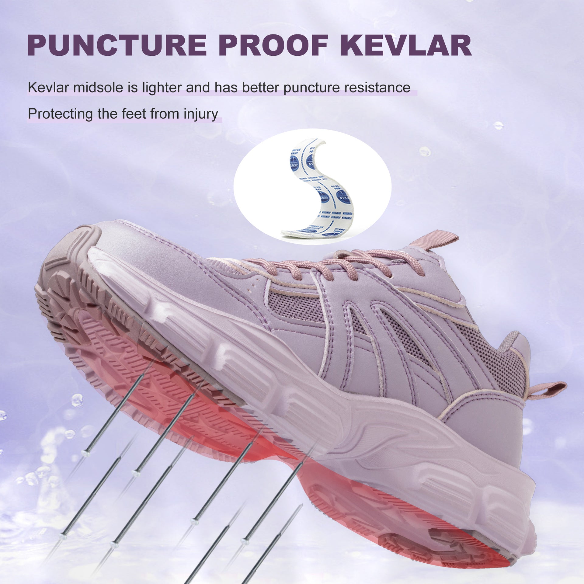 Safety Shoes for Women with Steel Toe Cap All-Season Protective Work Shoes